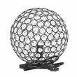 Lalia Home Elipse 10in Metal Crystal Sphere Orb Table Lamp Restoration Bronze