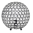 Lalia Home Elipse 10in Metal Crystal Sphere Orb Table Lamp Restoration Bronze