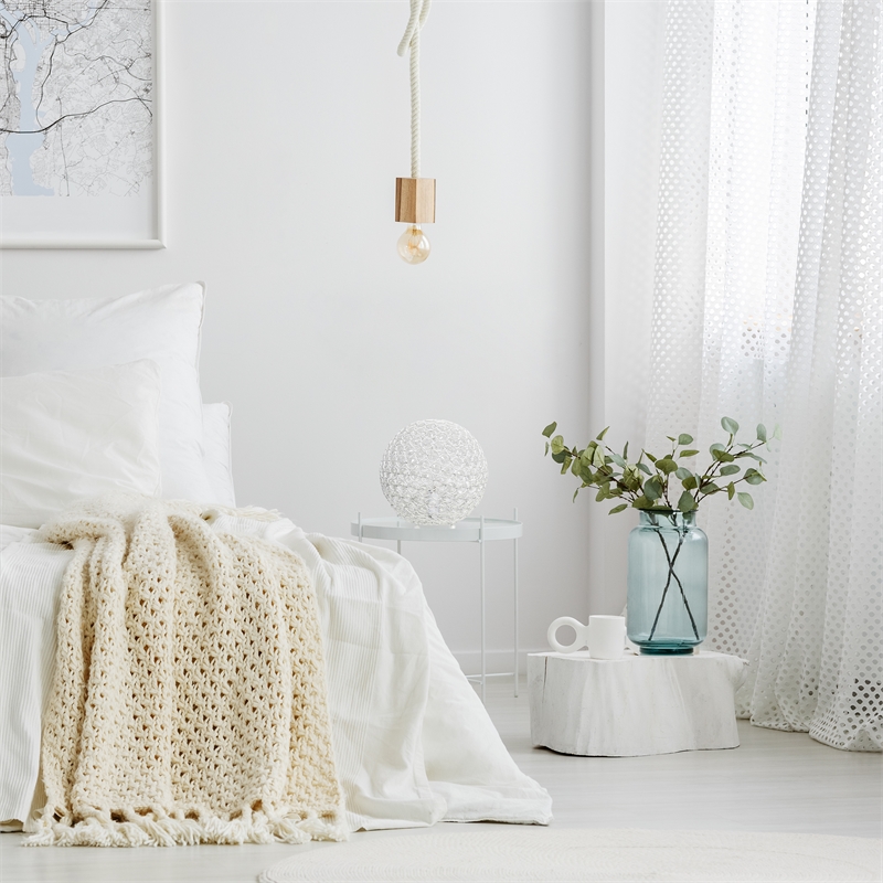 Lalia Home Elipse 10in Metal Crystal Sphere Glamourous Orb Table Lamp White