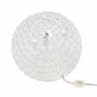 Lalia Home Elipse 10in Metal Crystal Sphere Glamourous Orb Table Lamp White
