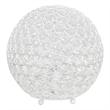 Lalia Home Elipse 10in Metal Crystal Sphere Glamourous Orb Table Lamp White