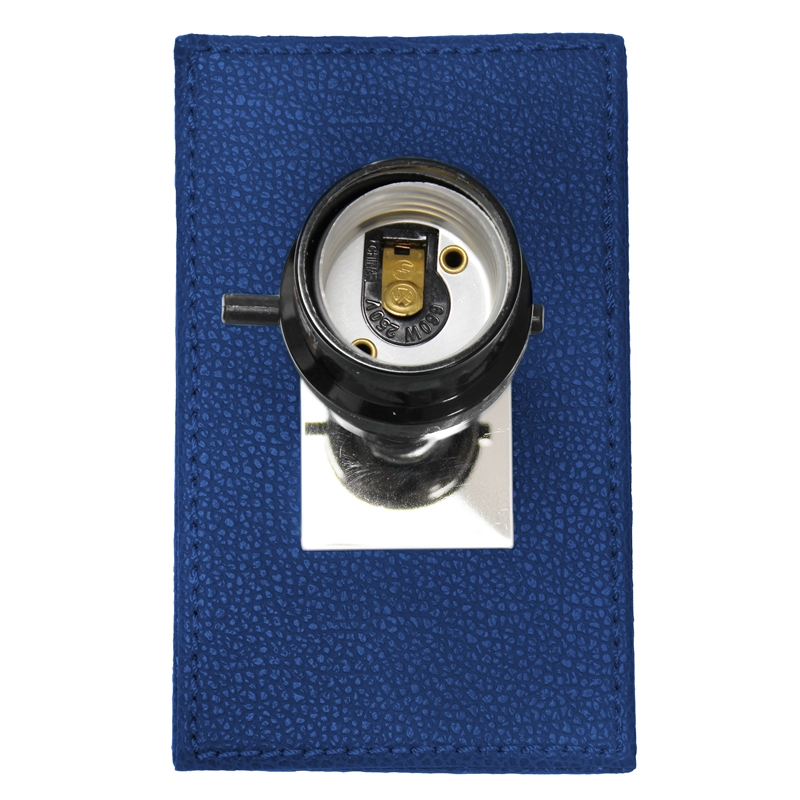 Lalia Home Lexington 21in Leather Base Table Lamp Blue