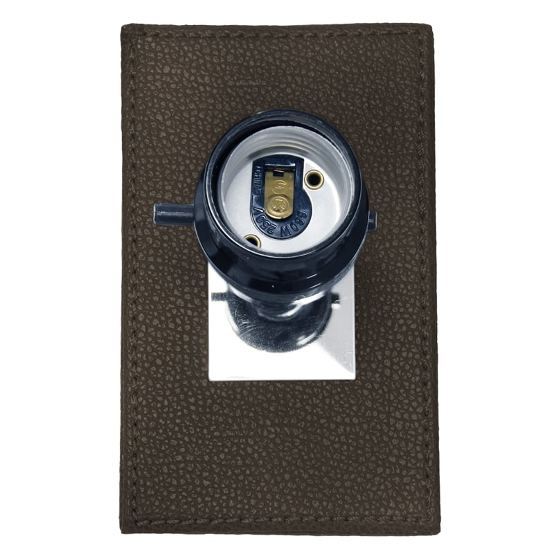 Lalia Home Lexington 21in Leather Base Table Lamp Espresso Brown