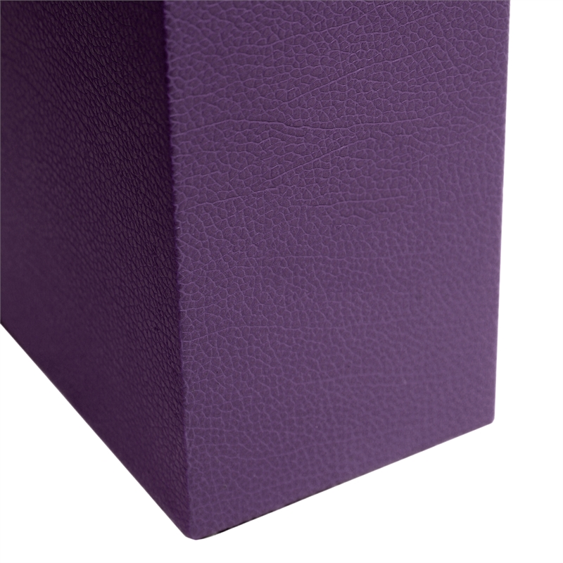 Lalia Home Lexington 21in Leather Base Table Lamp Eggplant Purple