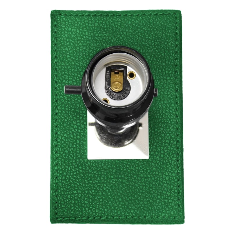 Lalia Home Lexington 21in Leather Base Table Lamp Green