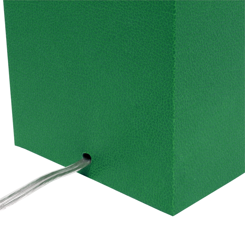 Lalia Home Lexington 21in Leather Base Table Lamp Green