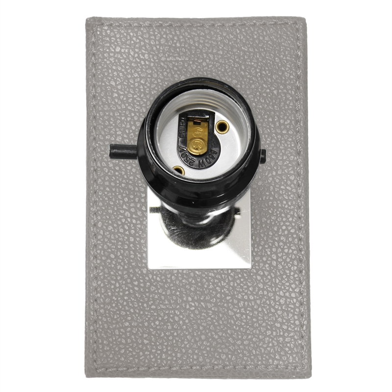 Lalia Home Lexington 21in Leather Base Table Lamp Gray