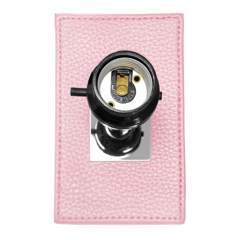 Lalia Home 21in Leather Base Table Lamp with USB Charging Port Pink