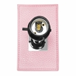 Lalia Home 21in Leather Base Table Lamp with USB Charging Port Pink