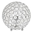 Lalia Home 8in Metal Crystal Round Sphere Glamourous Orb Table Lamp Chrome