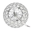 Lalia Home 8in Metal Crystal Round Sphere Glamourous Orb Table Lamp Chrome