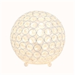 Lalia Home 8in Metal Crystal Round Sphere Glamourous Orb Table Lamp White