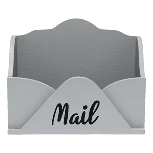 Elegant Designs Homewood Envelope Letter Holder with &quotMail&quot in Black - Gray