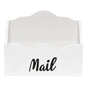 Elegant Designs Homewood Envelope Letter Holder with &quotMail&quot in Black - White