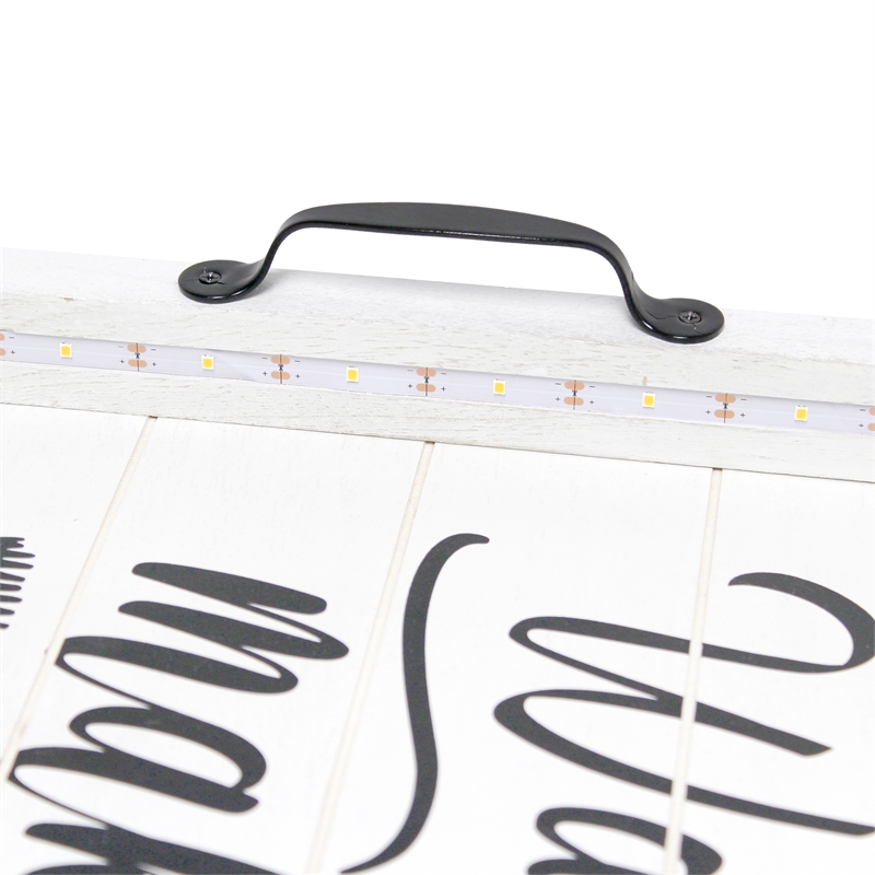 Elegant Designs Salento LED Wood Serving Tray 