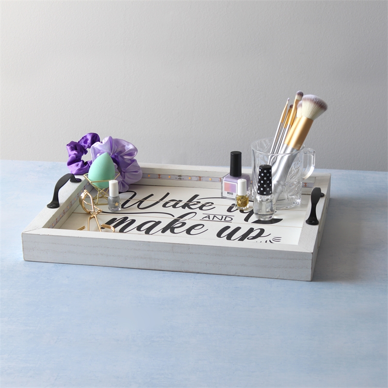 Elegant Designs Salento LED Wood Serving Tray 