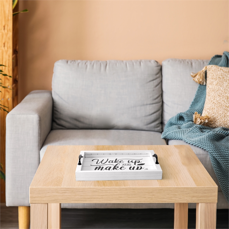 Elegant Designs Salento LED Wood Serving Tray 