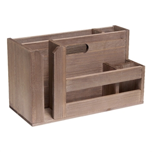Elegant Designs Pantry Picks Wood Flatware and Utensils Organizer - Natural Wood