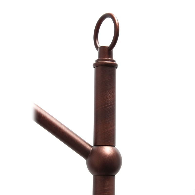 Elegant Designs Adjustable Floor Lamp with Metal Netted Shade