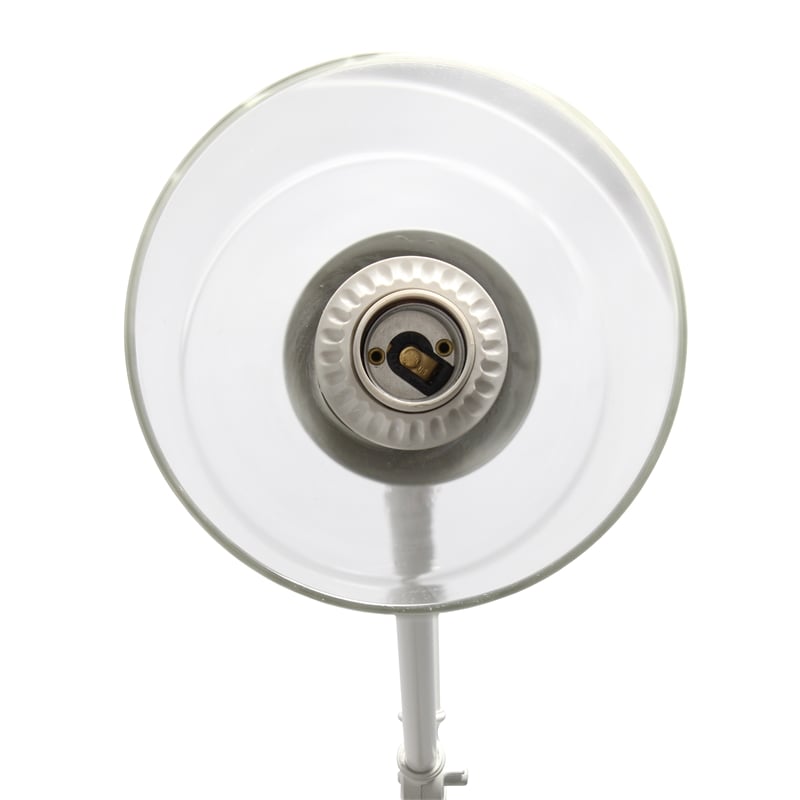 Elegant Designs Pivot Arm Floor Lamp with Glass Shade