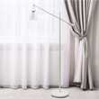 Elegant Designs Pivot Arm Floor Lamp with Glass Shade