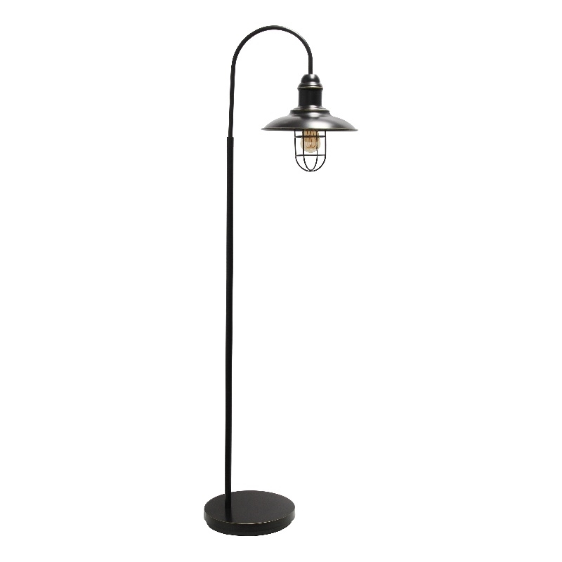 Elegant Designs Rustic Open Cage Floor Lamp Restoration Bronze