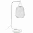 Elegant Designs Mesh Wire Desk Lamp Matte White