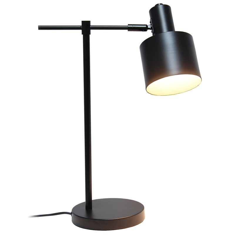 Simple Designs Metal Table Lamp Black