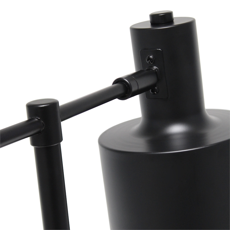 Simple Designs Metal Table Lamp Black