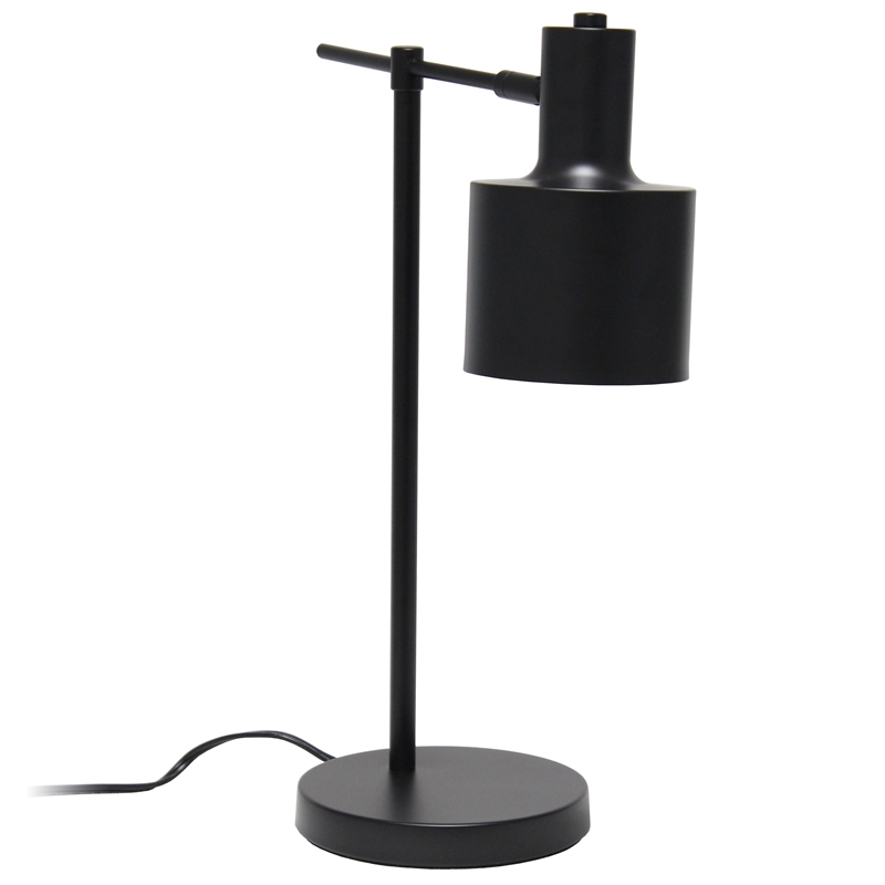 Simple Designs Metal Table Lamp Black