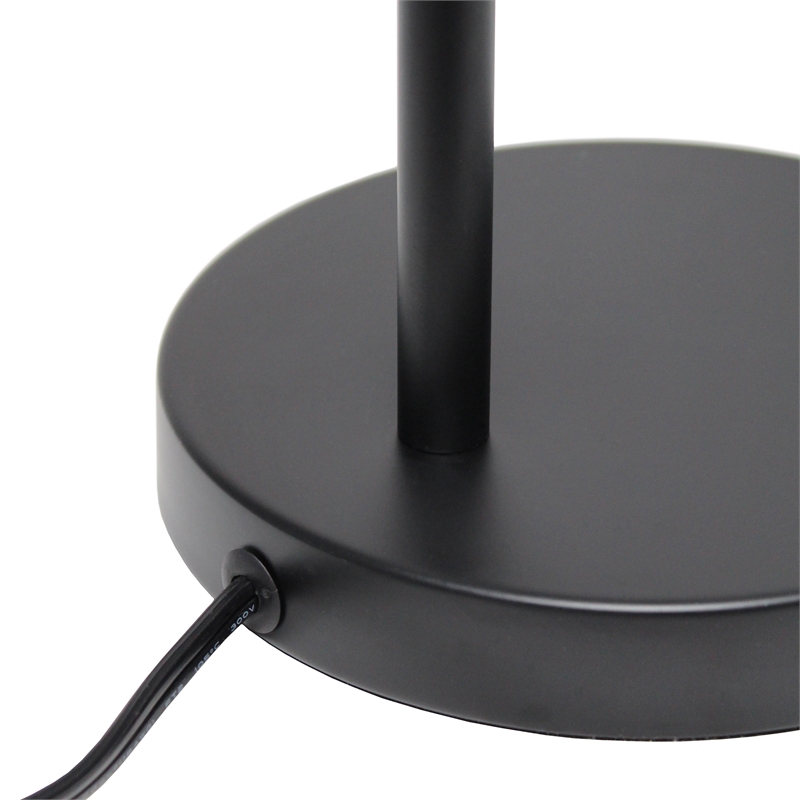 Simple Designs Metal Table Lamp Black