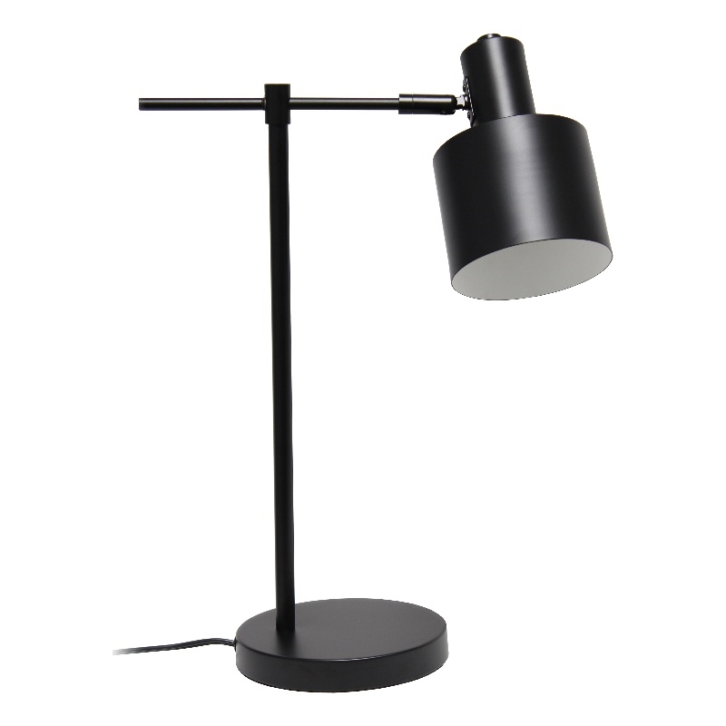 Simple Designs Metal Table Lamp Black