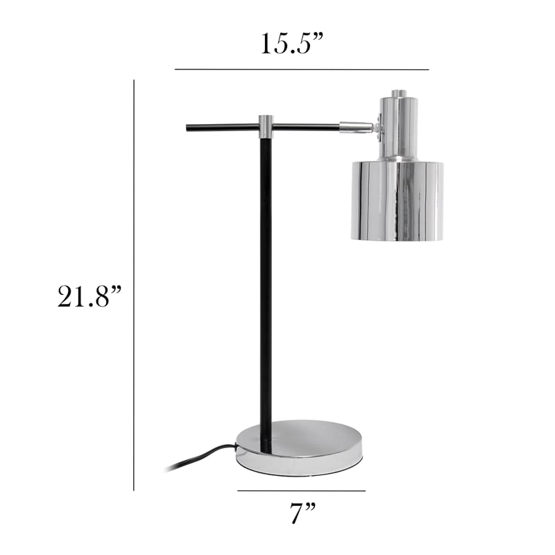 Simple Designs Metal Table Lamp Chrome