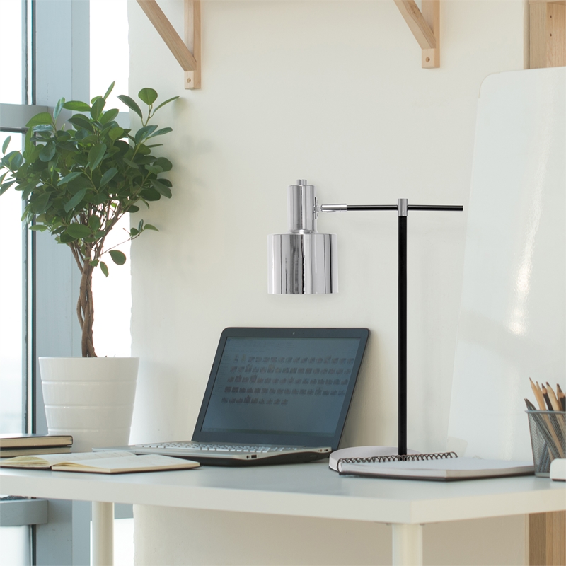 Simple Designs Metal Table Lamp Chrome