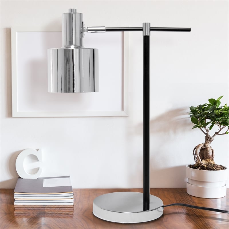 Simple Designs Metal Table Lamp Chrome