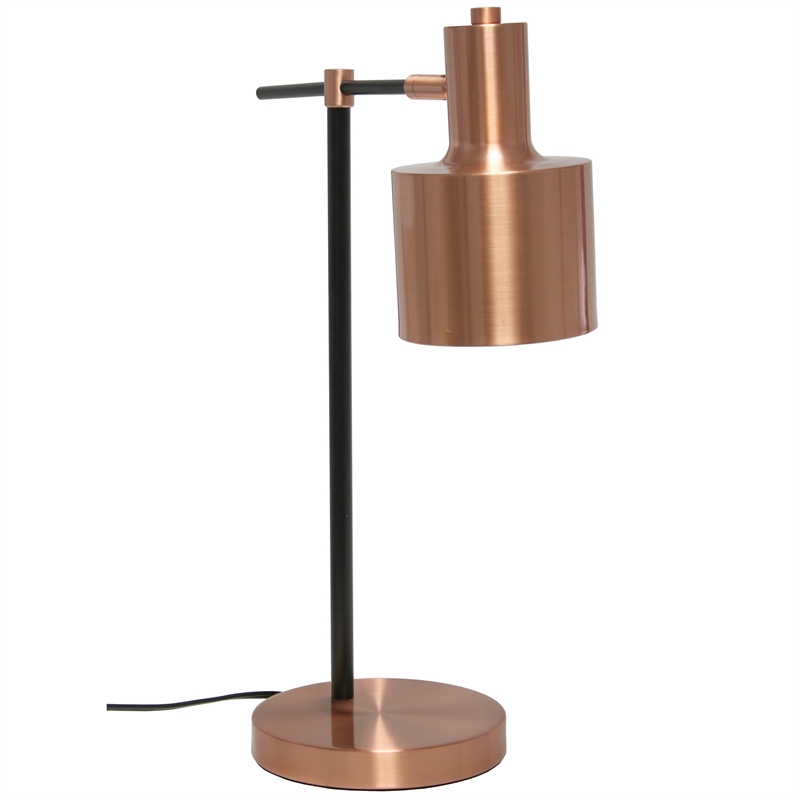 Simple Designs Metal Table Lamp Rose Gold