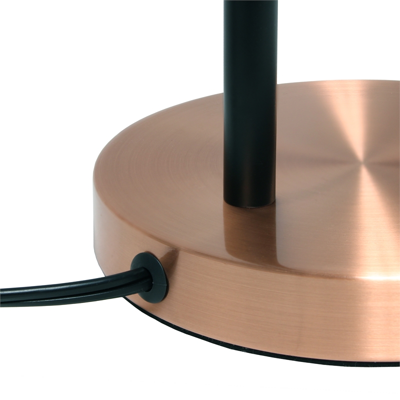 Simple Designs Metal Table Lamp Rose Gold