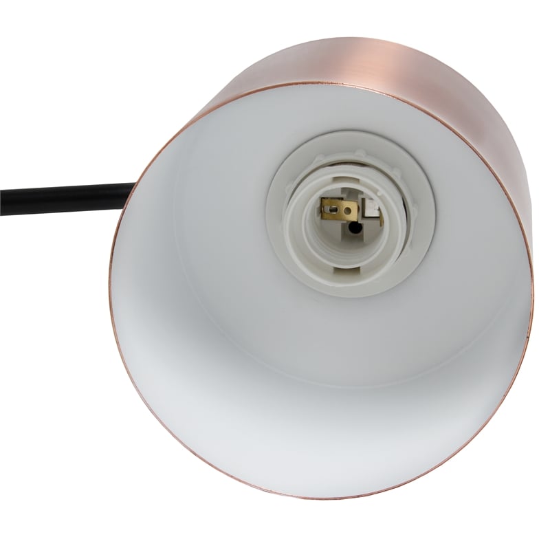 Simple Designs Metal Table Lamp Rose Gold