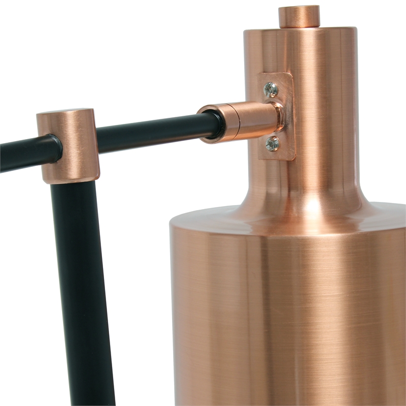 Simple Designs Metal Table Lamp Rose Gold