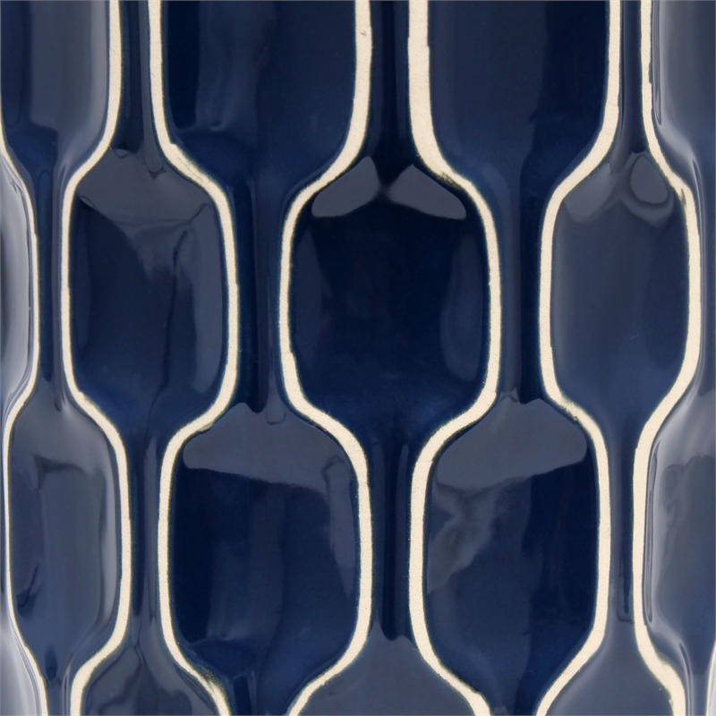 Elegant Designs Blue and White Patterned Table Lamp