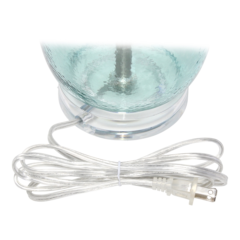 Elegant Designs Ellipse Transparent Table Lamp Clear Blue