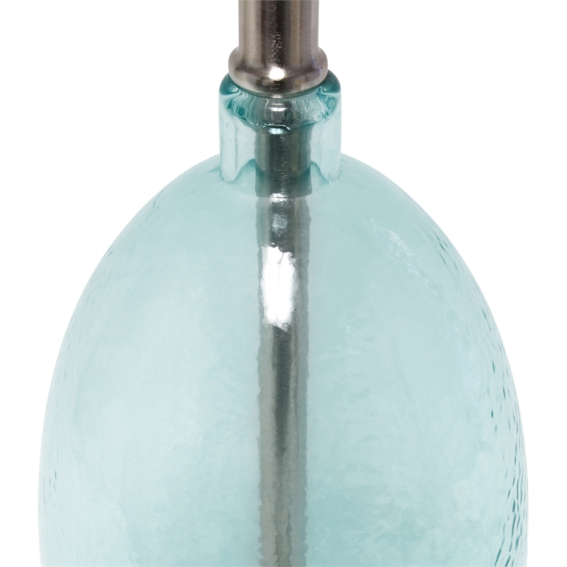 Elegant Designs Ellipse Transparent Table Lamp Clear Blue