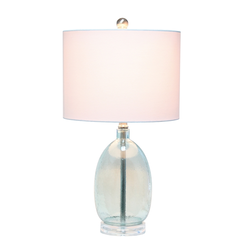 Elegant Designs Ellipse Transparent Table Lamp Clear Blue