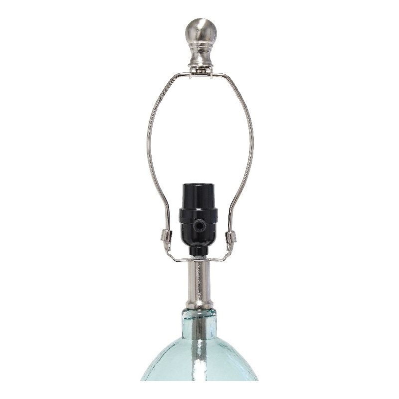 Elegant Designs Ellipse Transparent Table Lamp Clear Blue