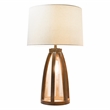 Elegant Designs Vintage Farmhouse Wood and Netted 2 Light Table Lamp Old Wood