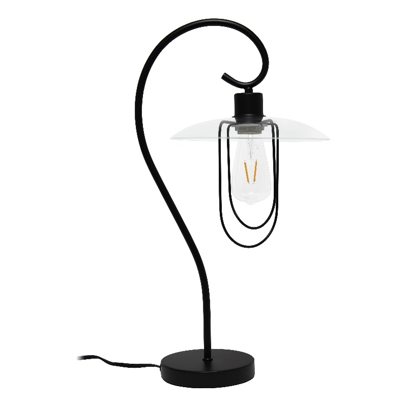Simple Designs Modern Metal Table Lamp Black