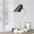 Elegant Designs Antique Brass and Marble Base Arched Desk Lamp