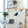 Elegant Designs Antique Brass and Marble Base Arched Desk Lamp
