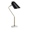 Elegant Designs Antique Brass and Marble Base Arched Desk Lamp