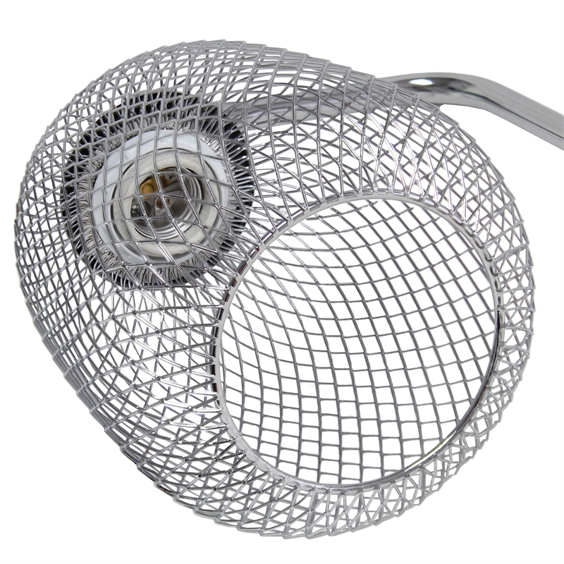 Elegant Designs Mesh Wire Desk Lamp Chrome